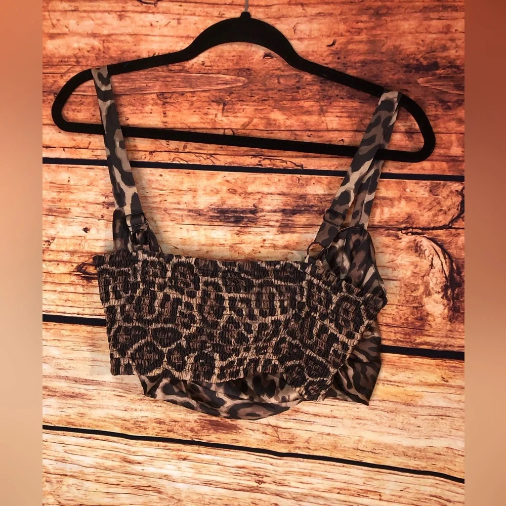 VENUS Brown and Black animal print crop top - Picture 10 of 11